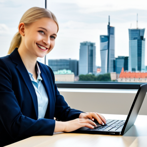 Home 6 미디어 프로듀서가 알아야 할 디지털 미디어 기술 - **
A professional young woman with blonde hair, wearing a stylish and modest business casual outfit...